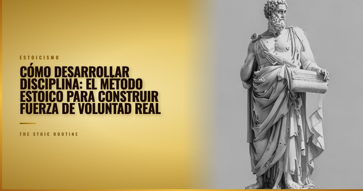 Cómo desarrollar disciplina: el método estoico para construir fuerza de voluntad real