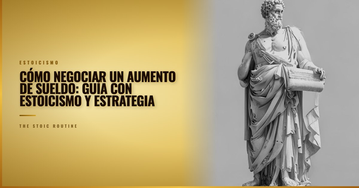 Cómo negociar un aumento de sueldo: guía con estoicismo y estrategia
