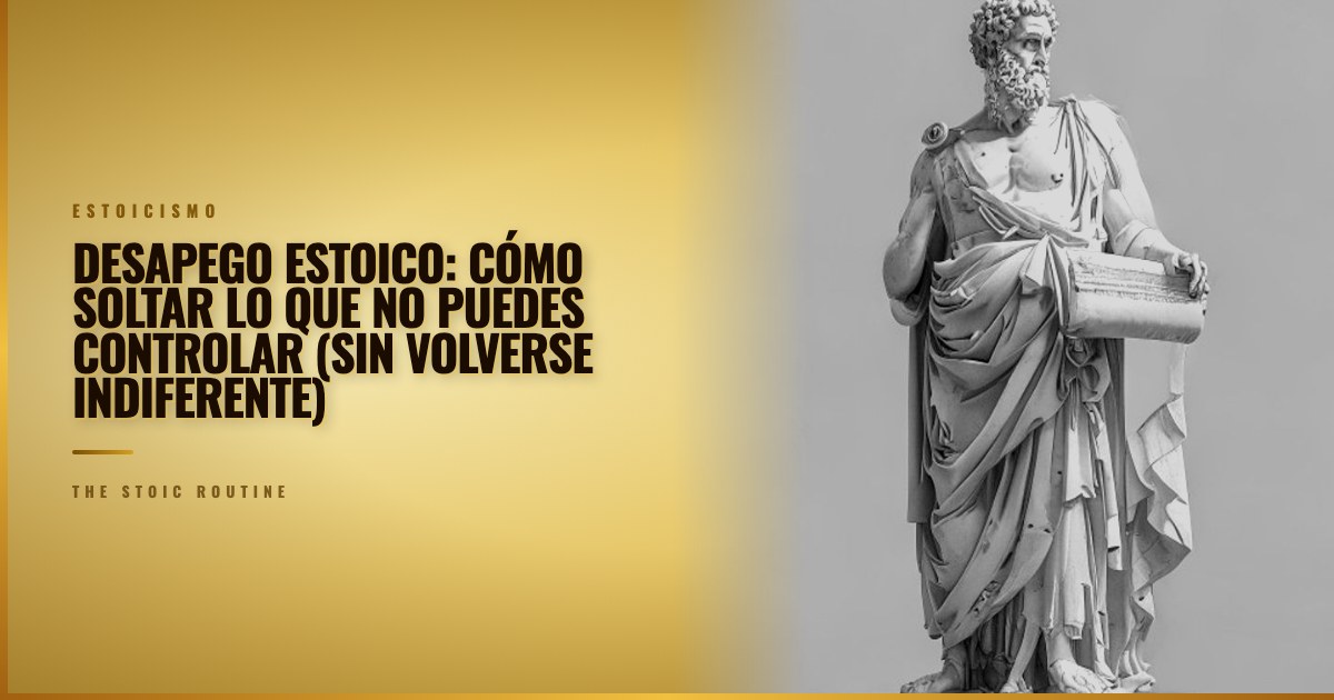 Desapego estoico: cómo soltar lo que no puedes controlar (sin volverse indiferente)